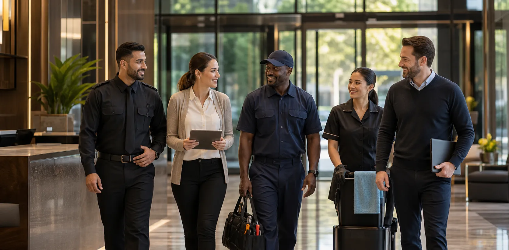 CANSPC team members providing security, cleaning and maintenance services across Ottawa