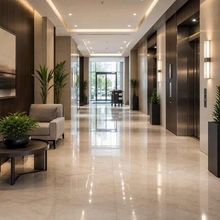 spotless polished common area